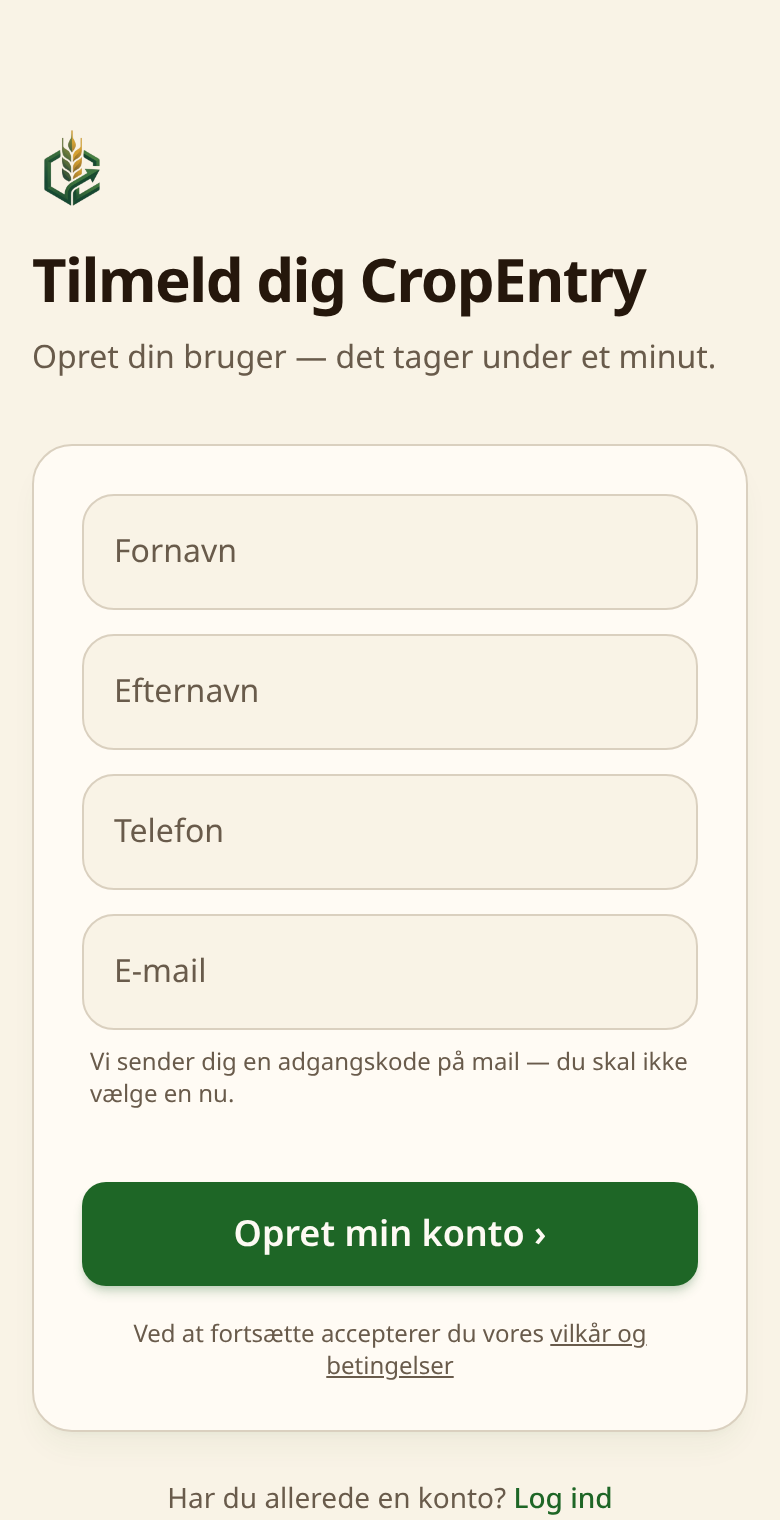 Tilmeldingen virker på alle telefoner – det tager under ét minut.